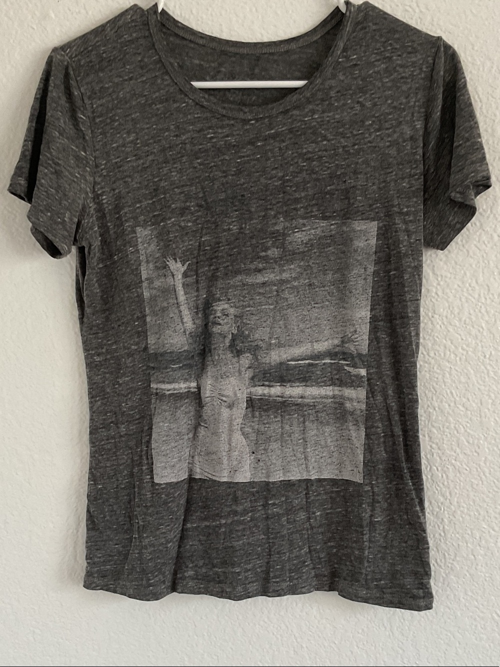 Women's Charcoal Graphic Long Sleeve Tee